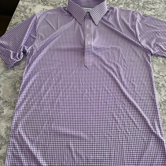 Purple Checkered Men's Shirt - Picture 2 of 5